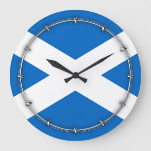 Scotland Flag Freedom Große Wanduhr