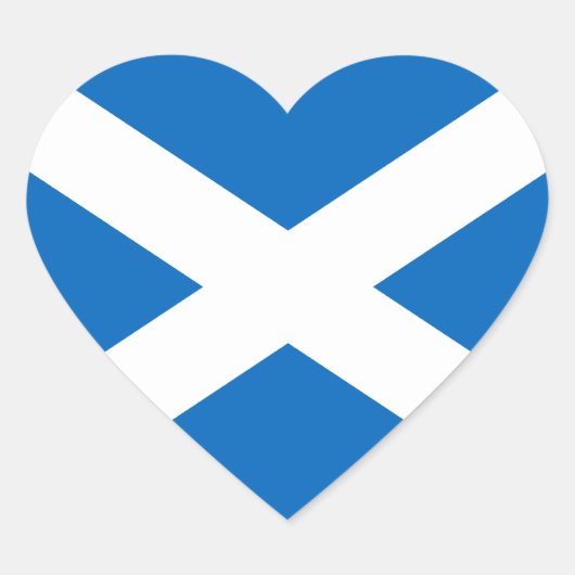 Scotland Flag Heftsticker Herz-Aufkleber (Vorderseite)