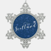 Scotland Flag in Heart (Schottischer Salreifen) Schneeflocken Zinn-Ornament (Vorderseite)