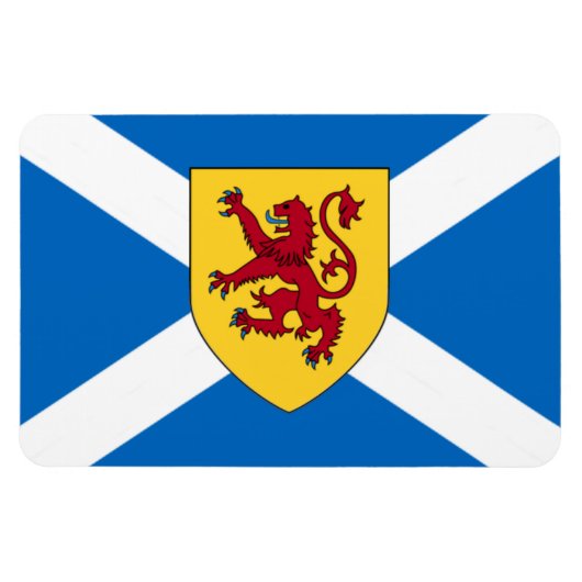 Scotland Flag Magnet - Cross & Lion (Horizontal)