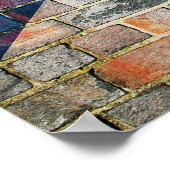 Scotland flag on a brick wall poster (Ecke)