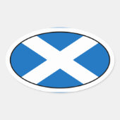 Scotland Flag Oval Sticker (Vorderseite)
