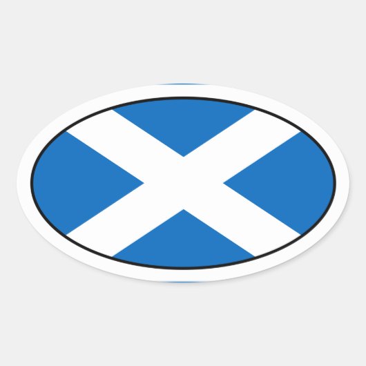 Scotland Flag Oval Sticker (Vorderseite)