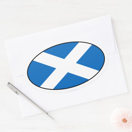 Scotland Flag Oval Sticker (Umschlag)