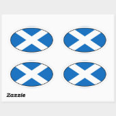 Scotland Flag Oval Sticker (Blatt)