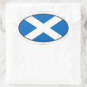 Scotland Flag Oval Sticker (Tasche)