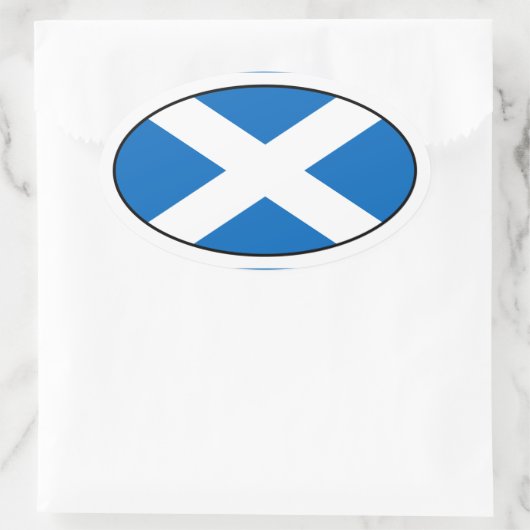 Scotland Flag Oval Sticker (Tasche)