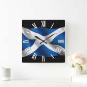 SCOTLAND Flag Proud Schotten Patriotische Wall-Uhr Quadratische Wanduhr (Zuhause)