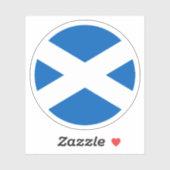 Scotland Flag Round Sticker (Blatt)
