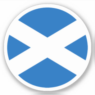 Scotland Flag Round Sticker