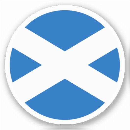 Scotland Flag Round Sticker (Vorderseite)