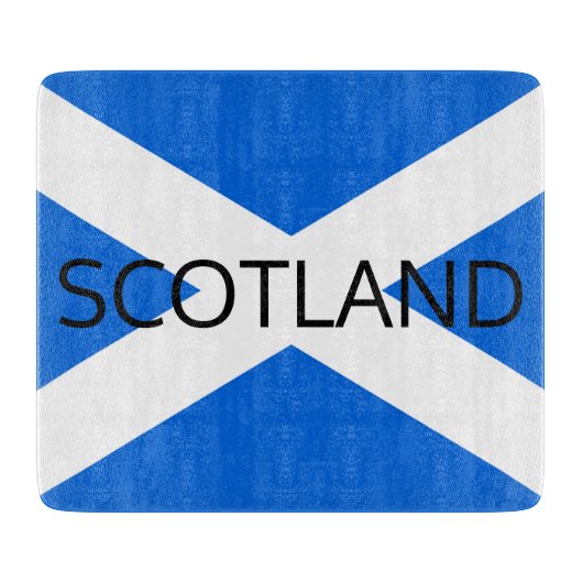 Scotland Flag Scotland Glass Cutting Board arc2 Schneidebrett (Vorderseite)