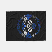 Scotland Flag Scottish Thistle Fleecedecke (Vorderseite (Horizontal))