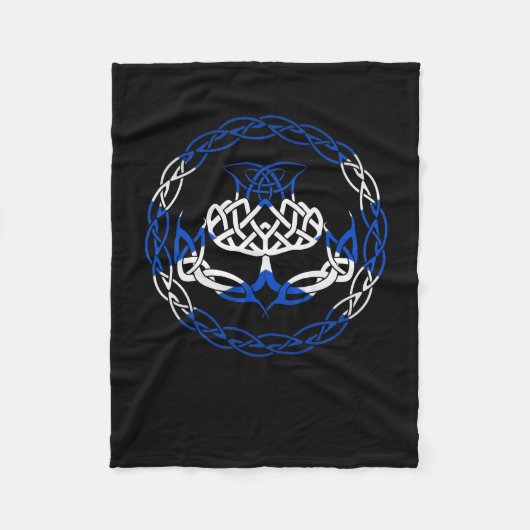 Scotland Flag Scottish Thistle Fleecedecke (Vorderseite)