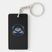 Scotland Flag Scottish Thistle Schlüsselanhänger (Rückseite)