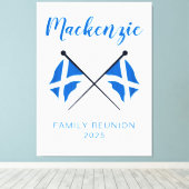 Scotland Flags Family Wiedersehen Leinwanddruck (Insitu (Holzboden))