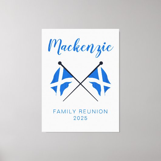 Scotland Flags Family Wiedersehen Leinwanddruck (Vorderseite)