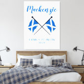 Scotland Flags Family Wiedersehen Leinwanddruck (Insitu (Schlafzimmer))