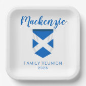 Scotland Flags Family Wiedersehen Pappteller (Vorderseite)