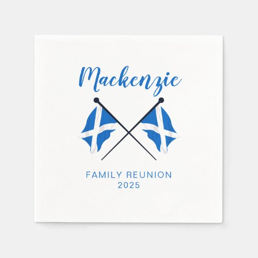 Scotland Flags Family Wiedersehen Serviette (Vorderseite)