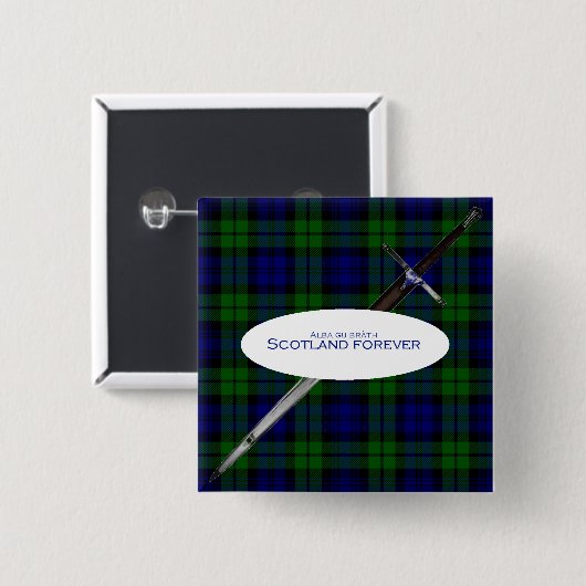 Scotland Forever Alba gu bràth Button (Vorne & Hinten)