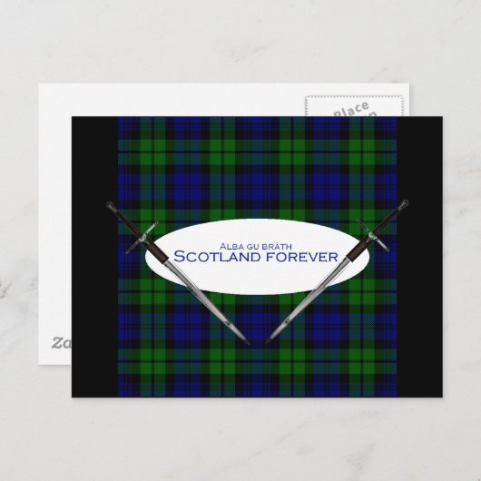Scotland Forever Alba gu bràth Postkarte (Vorne/Hinten)