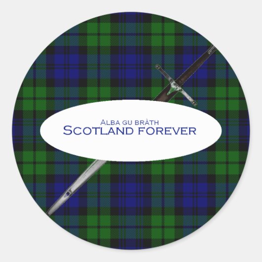 Scotland Forever Alba gu bràth Runder Aufkleber (Vorderseite)