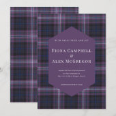 Scotland Forever Tartan Invitation Einladung (Vorne/Hinten)