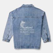 Scotland Forever Thistle Design Jeansjacke (Rückseite)