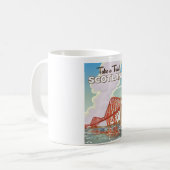 Scotland Fourth Bridge Travel Poster. Kaffeetasse (Vorderseite Links)