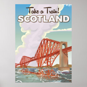 Scotland Fourth Bridge Travel Poster. Poster