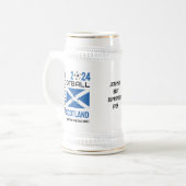 SCOTLAND Fußball Custom 2024 JEDES JAHR Bierglas (Vorderseite Links)