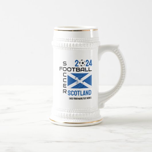 SCOTLAND Fußball Custom 2024 JEDES JAHR Bierglas (Rechts)