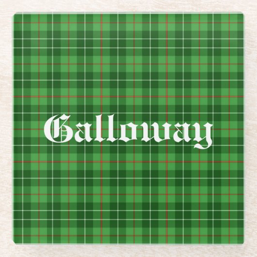 Scotland Galloway District Tartan Personalisiert Glasuntersetzer (Vorderseite)