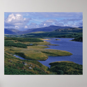 Scotland, Highland, Wester Ross, Loch Garry. An Poster
