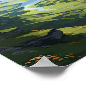 Scotland Highlands Scotland Travel Art Vintag Poster (Ecke)