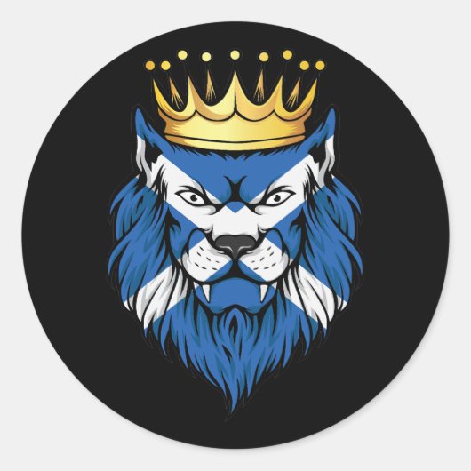 Scotland Lion King Flag Runder Aufkleber (Vorderseite)