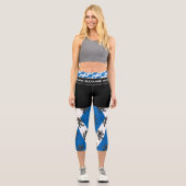 Scotland & Lion, Scottish Flag Mode /Fitness Capri Leggings (Vorderseite)