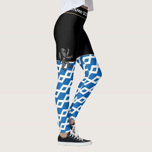 Scotland & Lion, Scottish Flag, Mode/Sport Leggings (Rechts)