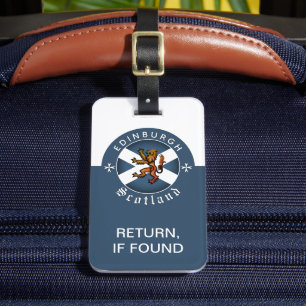 Scotland Luggage Tag, Edinburgh, Schottische Flagg Gepäckanhänger