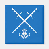 Scotland Magnet - Schwerter & Thistle (Vorne)