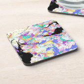 Scotland Map Scottish Clans Foto Untersetzer (Linke Seite)