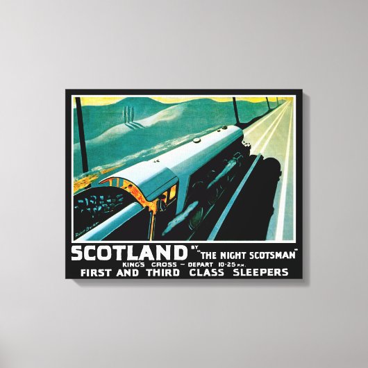 Scotland Night Express Zug Leinwanddruck (Vorderseite)