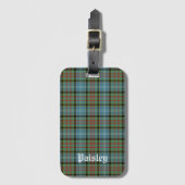 Scotland Paisley District Tartan Personalisiert Gepäckanhänger (Vorderseite Vertikal)