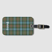 Scotland Paisley District Tartan Personalisiert Gepäckanhänger (Vorderseite (Horizontal))