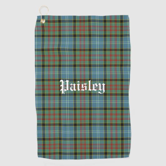 Scotland Paisley District Tartan Personalisiert Golfhandtuch (Vorderseite)