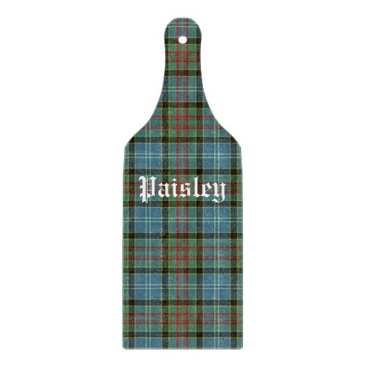 Scotland Paisley District Tartan Personalisiert Schneidebrett (Vorderseite)