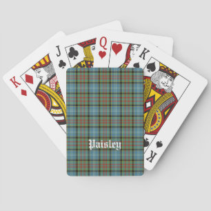 Scotland Paisley District Tartan Personalisiert Spielkarten