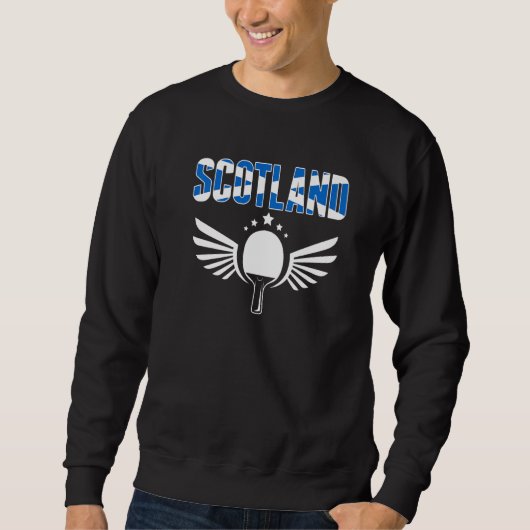 Scotland Ping Pong Scottish Table Tennis Support Sweatshirt (Vorderseite)