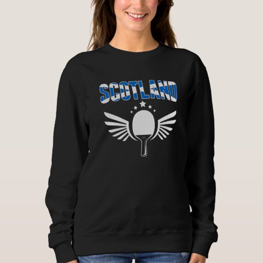 Scotland Ping Pong   Scottish Table Tennis Support Sweatshirt (Vorderseite)